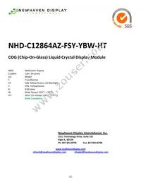 NHD-C12864AZ-FSY-YBW-HT Datasheet Cover