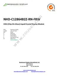 NHD-C12864B2Z-RN-FBW Datasheet Cover