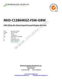 NHD-C12864KGZ-FSW-GBW Datasheet Cover