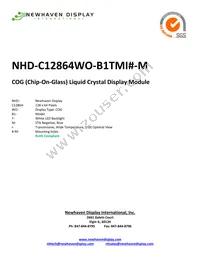 NHD-C12864WO-B1TMI#-M Datasheet Cover