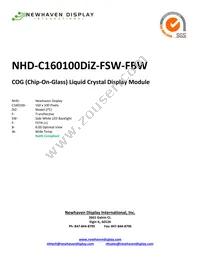 NHD-C160100DIZ-FSW-FBW Datasheet Cover