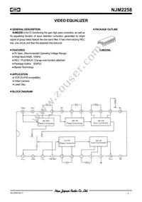 NJM2258L Datasheet Cover