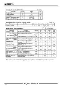 NJM2259M# Datasheet Page 2