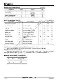 NJM2265D Datasheet Page 2