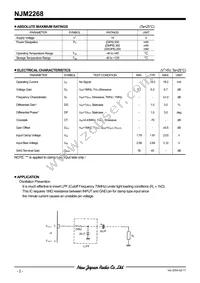 NJM2268M# Datasheet Page 2