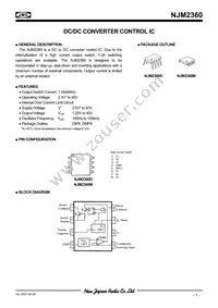 NJM2360D Datasheet Cover