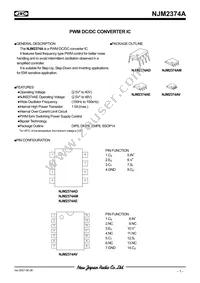 NJM2374AM Datasheet Cover