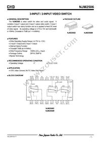 NJM2506M# Datasheet Cover