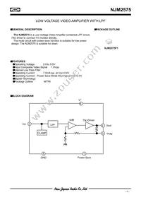 NJM2575F1-TE1 Datasheet Cover