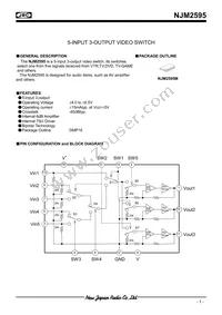 NJM2595M# Datasheet Cover