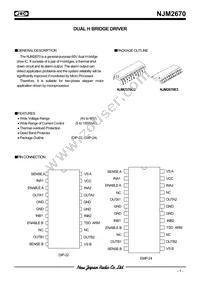 NJM2670D2 Datasheet Cover