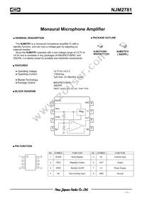 NJM2781V-TE1 Datasheet Cover