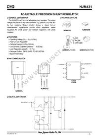 NJM431L2 Datasheet Cover