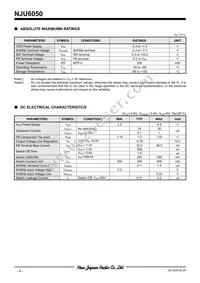 NJU6050F-TE2 Datasheet Page 4