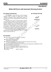 NJU6052V-TE1 Datasheet Cover