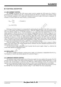 NJU6052V-TE1 Datasheet Page 5