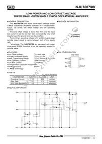 NJU7007F3-TE1 Datasheet Cover