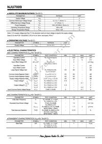 NJU7009F3-TE1 Datasheet Page 2