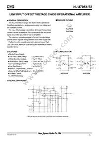 NJU7051D Datasheet Cover