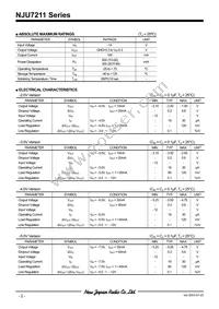 NJU7211L2-50 Datasheet Page 2