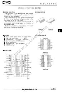 NJU7313AM Datasheet Cover