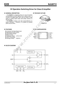 NJU8711V-TE2 Datasheet Cover