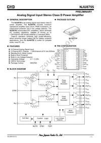 NJU8755V-TE1 Datasheet Cover