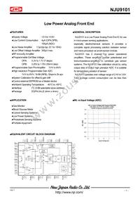 NJU9101MLE-TE1 Datasheet Cover