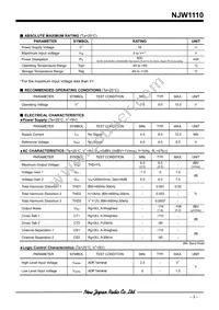 NJW1110V-TE1 Datasheet Page 3