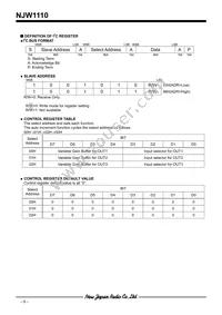 NJW1110V-TE1 Datasheet Page 6