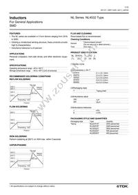 NL453232T-102J Datasheet Cover