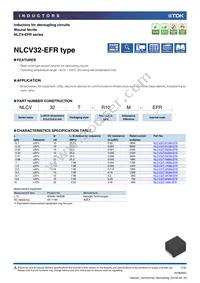 NLCV32T-R15M-EFR Datasheet Cover