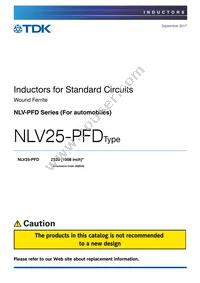 NLV25T-R82J-PFD Datasheet Cover