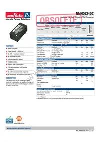 NMH0524DC Datasheet Cover