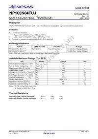 NP160N04TUJ-E2-AY Datasheet Cover