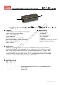 NPF-40-12 Datasheet Cover