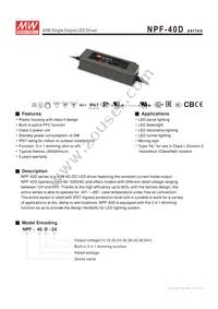 NPF-40D-42 Datasheet Cover