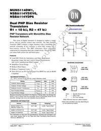 NSBA114YDXV6T1G Datasheet Cover