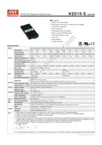 NSD10-48S15 Datasheet Cover