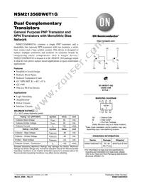 NSM21356DW6T1G Datasheet Cover