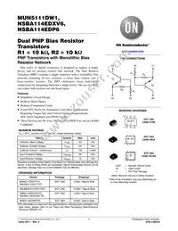 NSVBA114EDXV6T1G Datasheet Cover