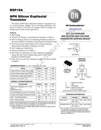 NSVBSP19AT1G Datasheet Cover