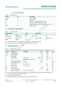 NTB0101GW-Q100H Datasheet Page 3
