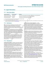 NTB0104UK-Q100Z Datasheet Page 21