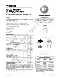 NTB30N20T4G Datasheet Cover