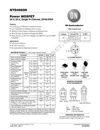 NTD4960NT4G Datasheet Cover