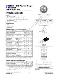 NTHL080N120SC1 Datasheet Cover