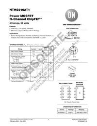 NTHS5402T1 Datasheet Cover