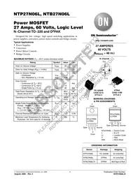 NTP27N06L Datasheet Cover