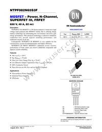 NTPF082N65S3F Datasheet Cover